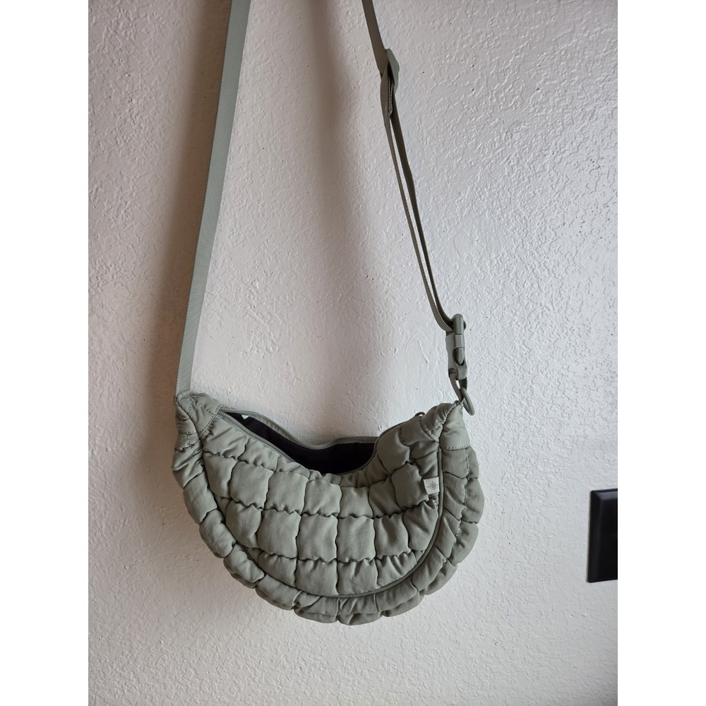 Green Puffer Crossbody Small Purse Bag Women's Adjustable Strap